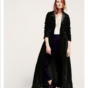 🖤Vintage Velvet Maxi Coat Leopard Lining🖤